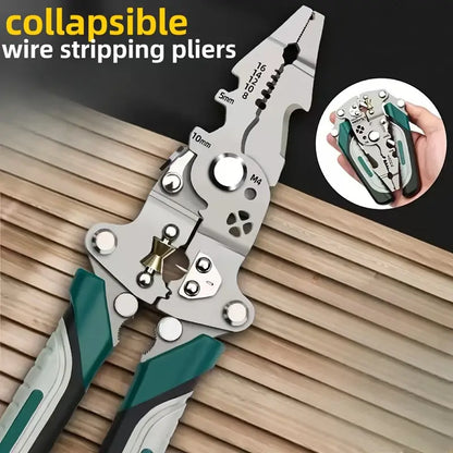 Collapsible Wire Stripping Pliers