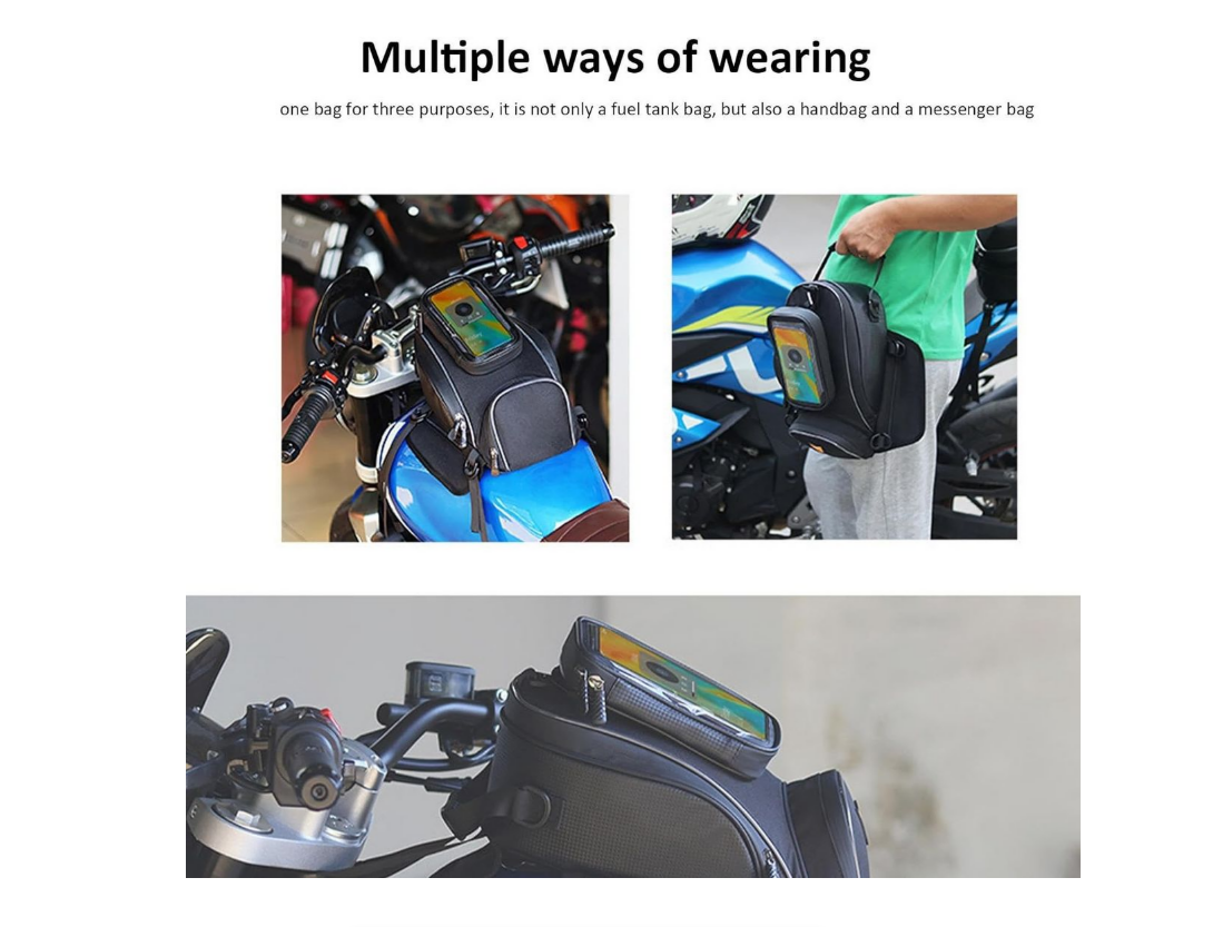 Universal Motorcycle Tank Bag Tail Bag Rack Bag Saddle Bag Motorbike Bag
