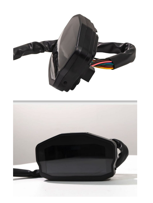 LCD Motorcycle Dashboard Universal Color Screen-ABS Speedometer-Black