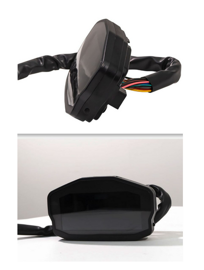 LCD Motorcycle Dashboard Universal Color Screen-ABS Speedometer-Black