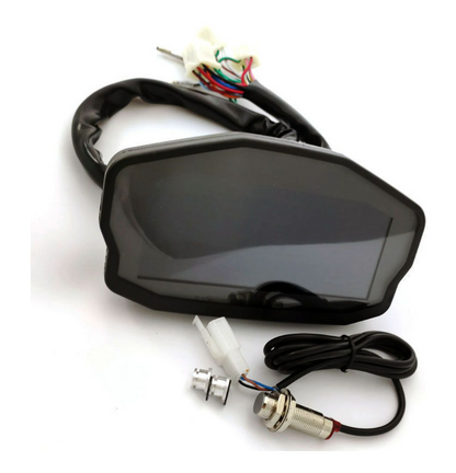 LCD Motorcycle Dashboard Universal Color Screen-ABS Speedometer-Black