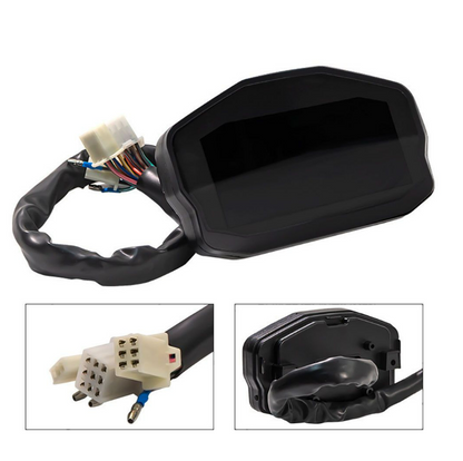 LCD Motorcycle Dashboard Universal Color Screen-ABS Speedometer-Black