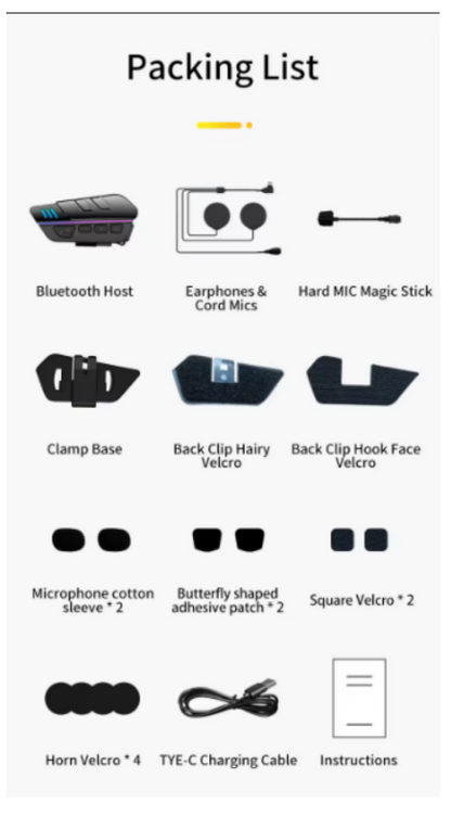 Wireless Helmet Headset